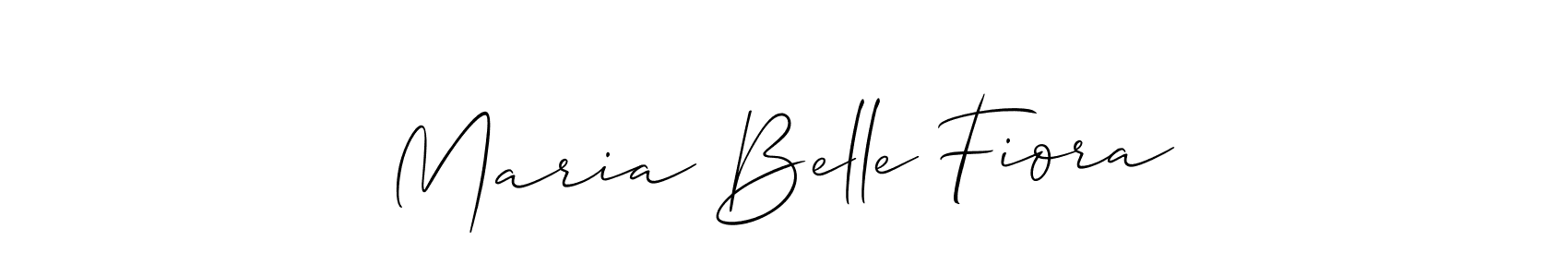 Make a beautiful signature design for name Maria Belle Fiora. With this signature (Allison_Script) style, you can create a handwritten signature for free. Maria Belle Fiora signature style 2 images and pictures png