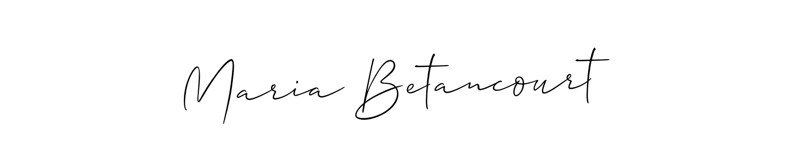 Design your own signature with our free online signature maker. With this signature software, you can create a handwritten (Allison_Script) signature for name Maria Betancourt. Maria Betancourt signature style 2 images and pictures png