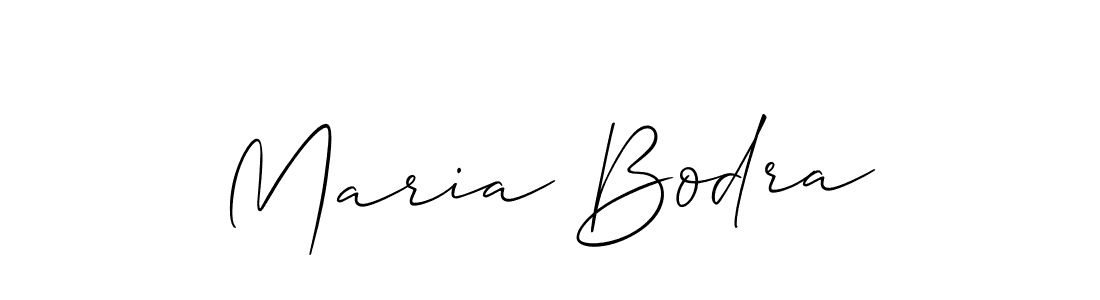 The best way (Allison_Script) to make a short signature is to pick only two or three words in your name. The name Maria Bodra include a total of six letters. For converting this name. Maria Bodra signature style 2 images and pictures png