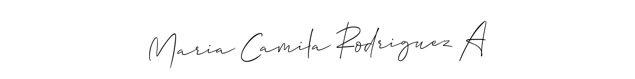How to make Maria Camila Rodriguez A signature? Allison_Script is a professional autograph style. Create handwritten signature for Maria Camila Rodriguez A name. Maria Camila Rodriguez A signature style 2 images and pictures png