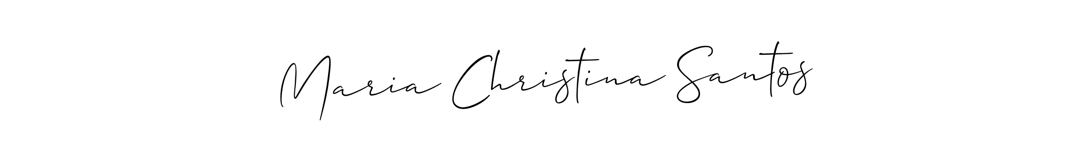 Make a beautiful signature design for name Maria Christina Santos. With this signature (Allison_Script) style, you can create a handwritten signature for free. Maria Christina Santos signature style 2 images and pictures png