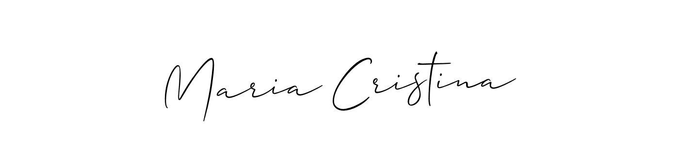 The best way (Allison_Script) to make a short signature is to pick only two or three words in your name. The name Maria Cristina include a total of six letters. For converting this name. Maria Cristina signature style 2 images and pictures png