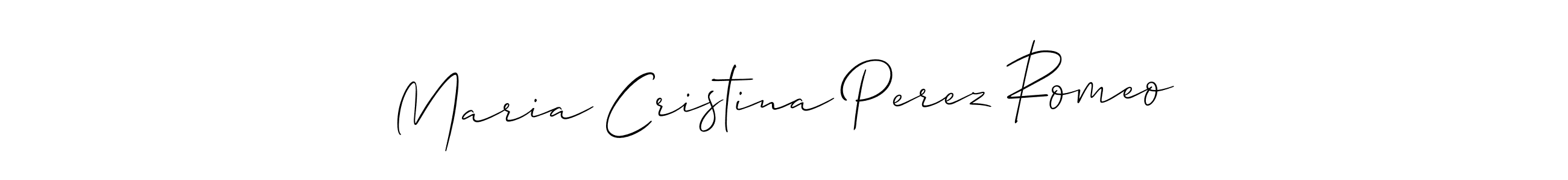 Make a short Maria Cristina Perez Romeo signature style. Manage your documents anywhere anytime using Allison_Script. Create and add eSignatures, submit forms, share and send files easily. Maria Cristina Perez Romeo signature style 2 images and pictures png