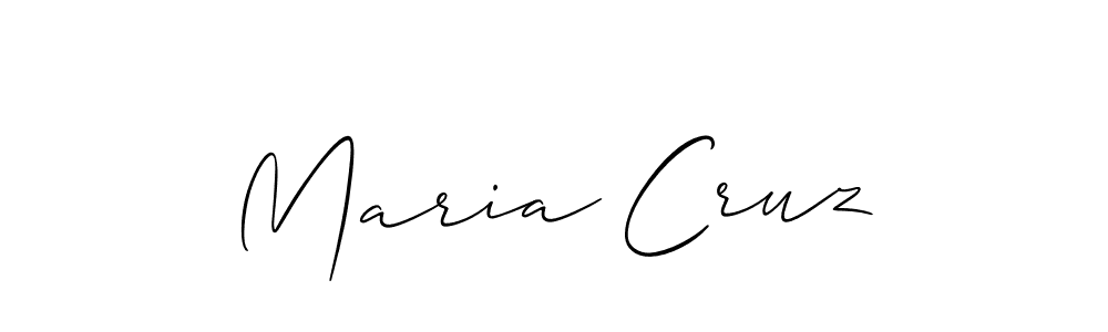 Use a signature maker to create a handwritten signature online. With this signature software, you can design (Allison_Script) your own signature for name Maria Cruz. Maria Cruz signature style 2 images and pictures png
