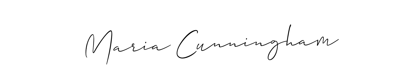 How to make Maria Cunningham name signature. Use Allison_Script style for creating short signs online. This is the latest handwritten sign. Maria Cunningham signature style 2 images and pictures png