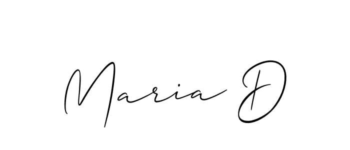 How to make Maria D signature? Allison_Script is a professional autograph style. Create handwritten signature for Maria D name. Maria D signature style 2 images and pictures png