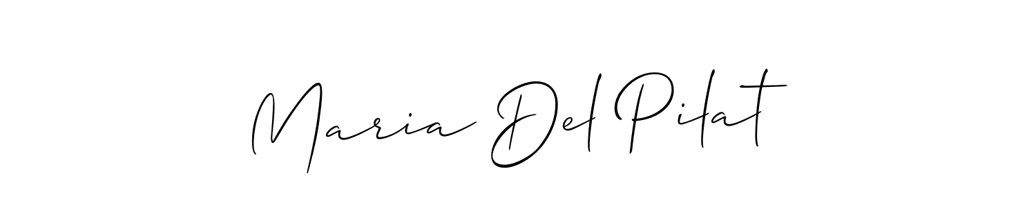 Make a short Maria Del Pilat signature style. Manage your documents anywhere anytime using Allison_Script. Create and add eSignatures, submit forms, share and send files easily. Maria Del Pilat signature style 2 images and pictures png