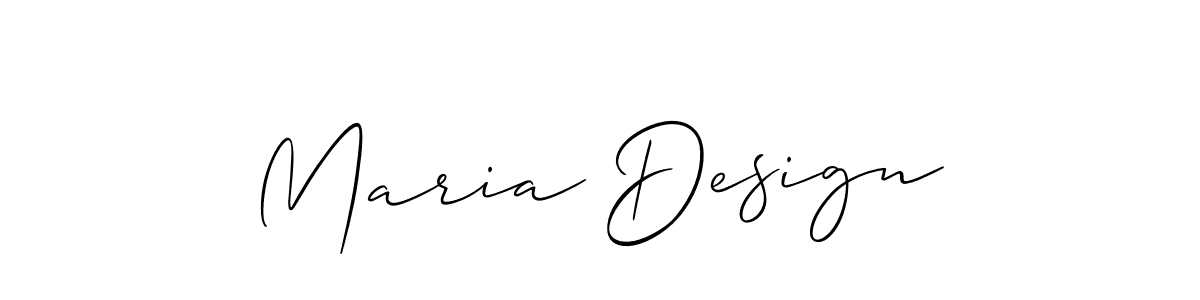 if you are searching for the best signature style for your name Maria Design. so please give up your signature search. here we have designed multiple signature styles  using Allison_Script. Maria Design signature style 2 images and pictures png