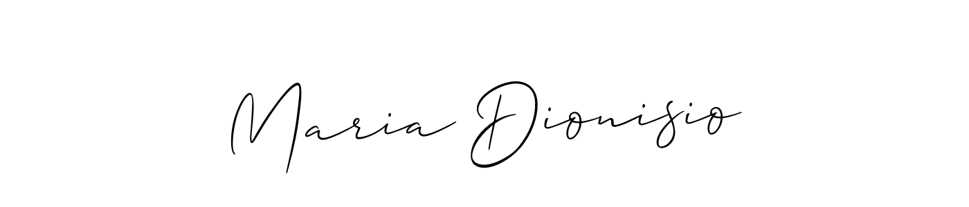 Make a beautiful signature design for name Maria Dionisio. With this signature (Allison_Script) style, you can create a handwritten signature for free. Maria Dionisio signature style 2 images and pictures png