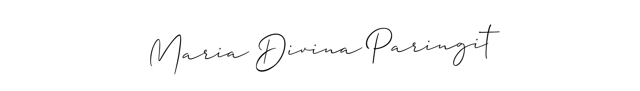 Create a beautiful signature design for name Maria Divina Paringit. With this signature (Allison_Script) fonts, you can make a handwritten signature for free. Maria Divina Paringit signature style 2 images and pictures png