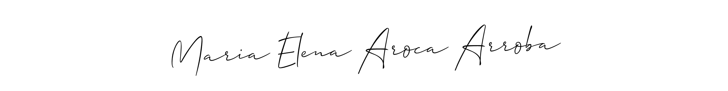 Use a signature maker to create a handwritten signature online. With this signature software, you can design (Allison_Script) your own signature for name Maria Elena Aroca Arroba. Maria Elena Aroca Arroba signature style 2 images and pictures png