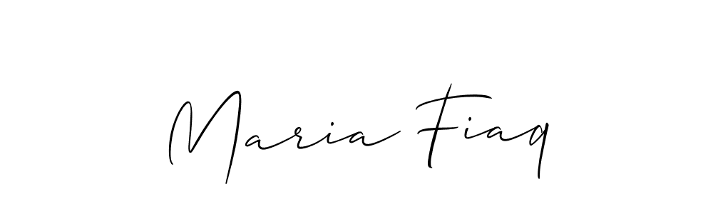 Design your own signature with our free online signature maker. With this signature software, you can create a handwritten (Allison_Script) signature for name Maria Fiaq. Maria Fiaq signature style 2 images and pictures png