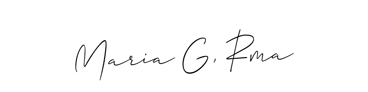 How to make Maria G, Rma signature? Allison_Script is a professional autograph style. Create handwritten signature for Maria G, Rma name. Maria G, Rma signature style 2 images and pictures png