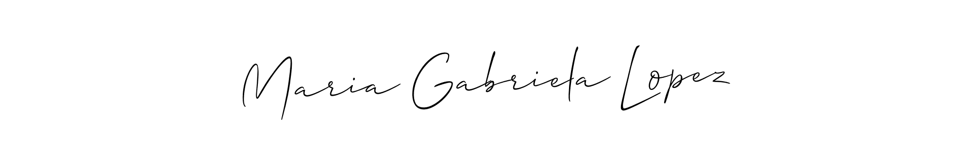 Create a beautiful signature design for name Maria Gabriela Lopez. With this signature (Allison_Script) fonts, you can make a handwritten signature for free. Maria Gabriela Lopez signature style 2 images and pictures png