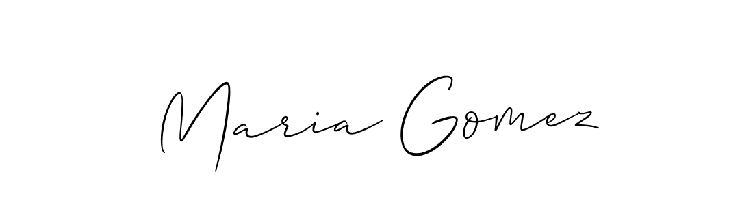 Make a short Maria Gomez signature style. Manage your documents anywhere anytime using Allison_Script. Create and add eSignatures, submit forms, share and send files easily. Maria Gomez signature style 2 images and pictures png