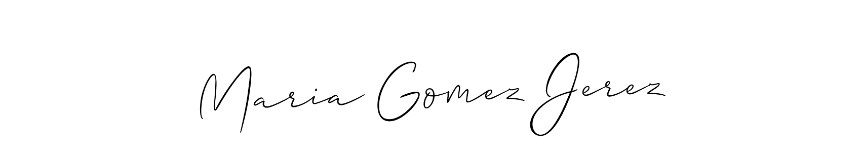 Also You can easily find your signature by using the search form. We will create Maria Gomez Jerez name handwritten signature images for you free of cost using Allison_Script sign style. Maria Gomez Jerez signature style 2 images and pictures png