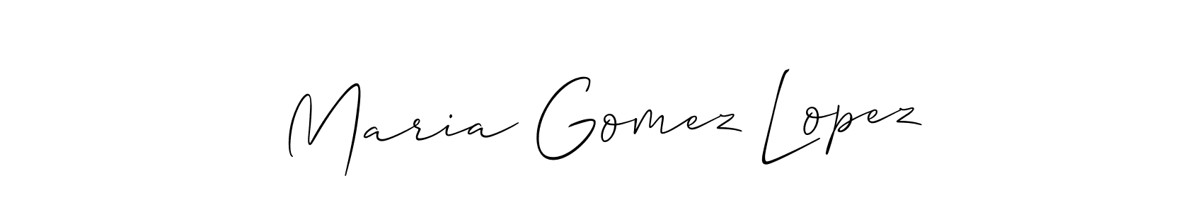Use a signature maker to create a handwritten signature online. With this signature software, you can design (Allison_Script) your own signature for name Maria Gomez Lopez. Maria Gomez Lopez signature style 2 images and pictures png