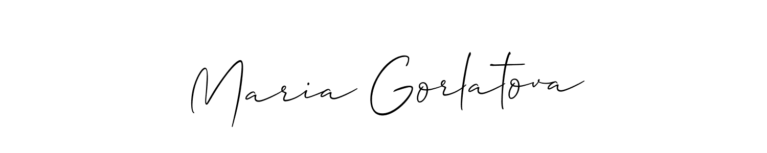 How to make Maria Gorlatova name signature. Use Allison_Script style for creating short signs online. This is the latest handwritten sign. Maria Gorlatova signature style 2 images and pictures png