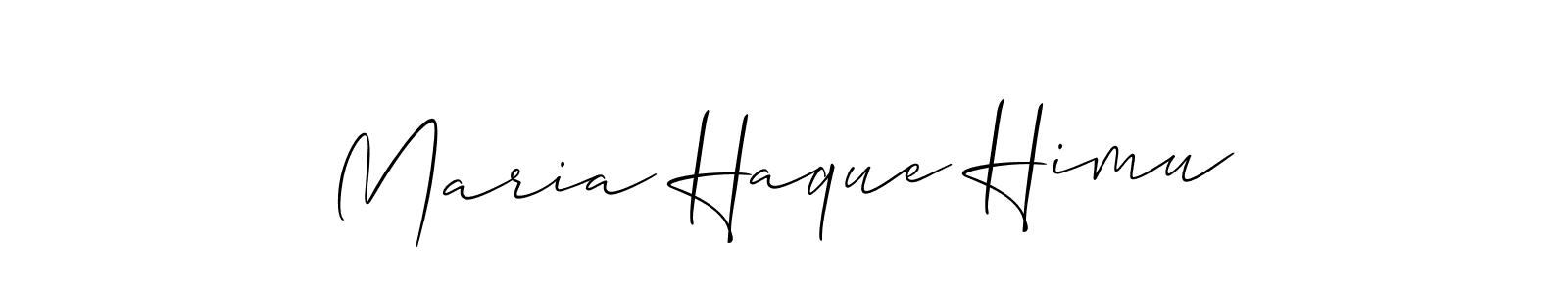 Create a beautiful signature design for name Maria Haque Himu. With this signature (Allison_Script) fonts, you can make a handwritten signature for free. Maria Haque Himu signature style 2 images and pictures png