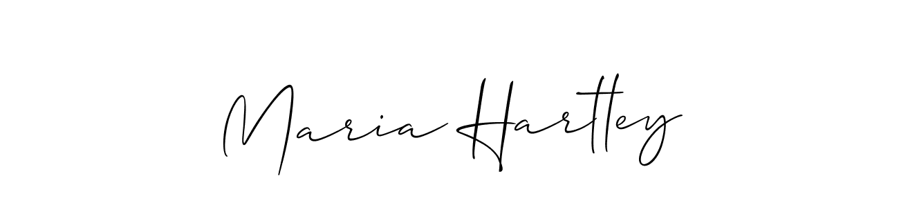 How to make Maria Hartley name signature. Use Allison_Script style for creating short signs online. This is the latest handwritten sign. Maria Hartley signature style 2 images and pictures png