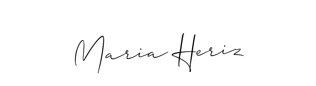 Design your own signature with our free online signature maker. With this signature software, you can create a handwritten (Allison_Script) signature for name Maria Heriz. Maria Heriz signature style 2 images and pictures png