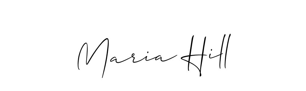 Also You can easily find your signature by using the search form. We will create Maria Hill name handwritten signature images for you free of cost using Allison_Script sign style. Maria Hill signature style 2 images and pictures png