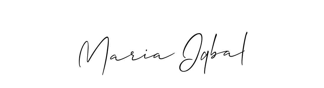 The best way (Allison_Script) to make a short signature is to pick only two or three words in your name. The name Maria Iqbal include a total of six letters. For converting this name. Maria Iqbal signature style 2 images and pictures png