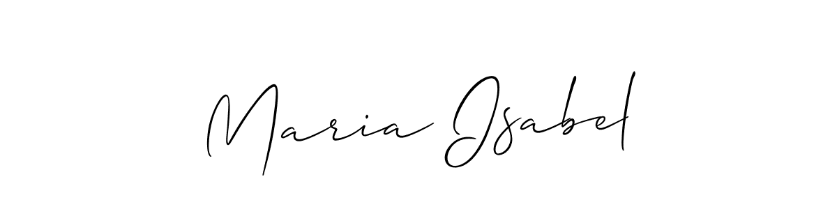 Design your own signature with our free online signature maker. With this signature software, you can create a handwritten (Allison_Script) signature for name Maria Isabel. Maria Isabel signature style 2 images and pictures png