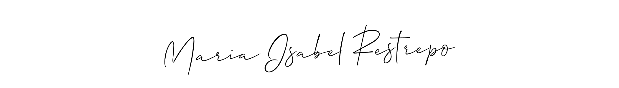 It looks lik you need a new signature style for name Maria Isabel Restrepo. Design unique handwritten (Allison_Script) signature with our free signature maker in just a few clicks. Maria Isabel Restrepo signature style 2 images and pictures png