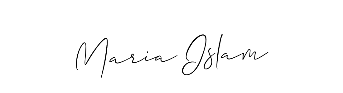 Make a beautiful signature design for name Maria Islam. With this signature (Allison_Script) style, you can create a handwritten signature for free. Maria Islam signature style 2 images and pictures png