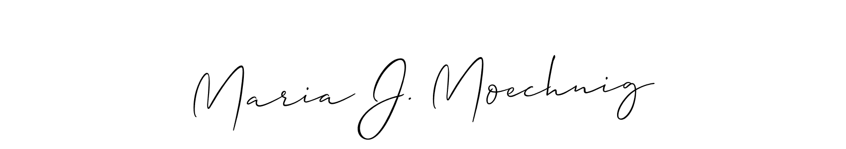 Maria J. Moechnig stylish signature style. Best Handwritten Sign (Allison_Script) for my name. Handwritten Signature Collection Ideas for my name Maria J. Moechnig. Maria J. Moechnig signature style 2 images and pictures png