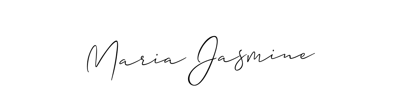 Design your own signature with our free online signature maker. With this signature software, you can create a handwritten (Allison_Script) signature for name Maria Jasmine. Maria Jasmine signature style 2 images and pictures png
