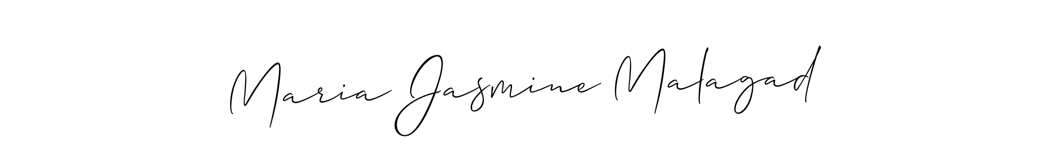 Maria Jasmine Malagad stylish signature style. Best Handwritten Sign (Allison_Script) for my name. Handwritten Signature Collection Ideas for my name Maria Jasmine Malagad. Maria Jasmine Malagad signature style 2 images and pictures png