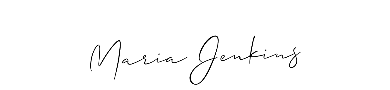 The best way (Allison_Script) to make a short signature is to pick only two or three words in your name. The name Maria Jenkins include a total of six letters. For converting this name. Maria Jenkins signature style 2 images and pictures png