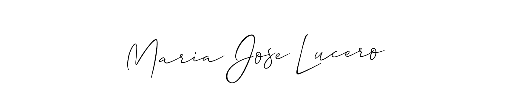 Create a beautiful signature design for name Maria Jose Lucero. With this signature (Allison_Script) fonts, you can make a handwritten signature for free. Maria Jose Lucero signature style 2 images and pictures png