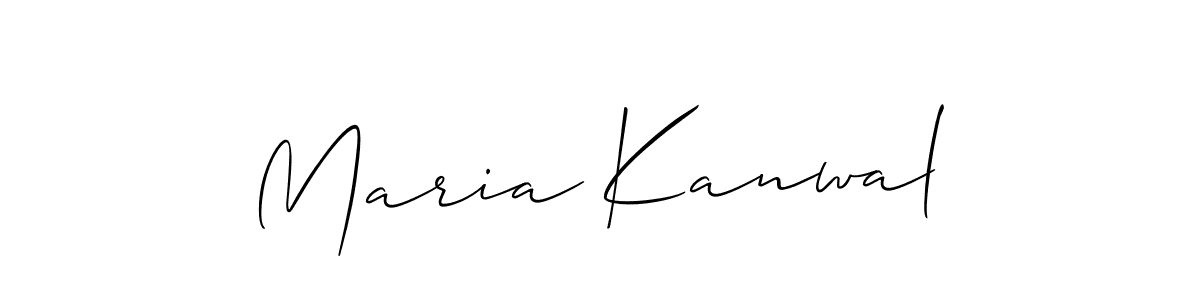 Design your own signature with our free online signature maker. With this signature software, you can create a handwritten (Allison_Script) signature for name Maria Kanwal. Maria Kanwal signature style 2 images and pictures png