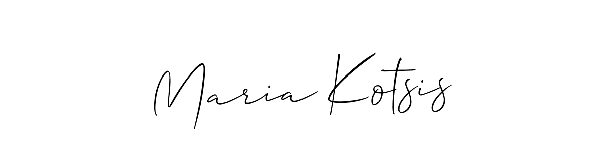 How to Draw Maria Kotsis signature style? Allison_Script is a latest design signature styles for name Maria Kotsis. Maria Kotsis signature style 2 images and pictures png