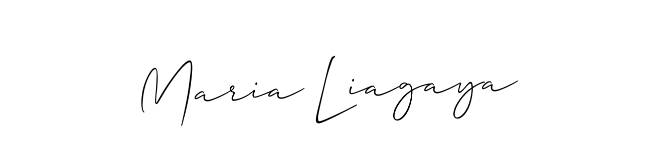 Also we have Maria Liagaya name is the best signature style. Create professional handwritten signature collection using Allison_Script autograph style. Maria Liagaya signature style 2 images and pictures png