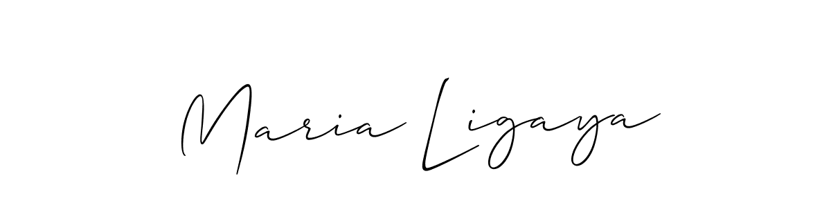 Design your own signature with our free online signature maker. With this signature software, you can create a handwritten (Allison_Script) signature for name Maria Ligaya. Maria Ligaya signature style 2 images and pictures png
