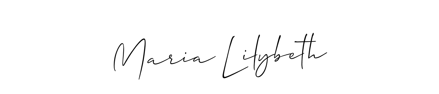 You should practise on your own different ways (Allison_Script) to write your name (Maria Lilybeth) in signature. don't let someone else do it for you. Maria Lilybeth signature style 2 images and pictures png