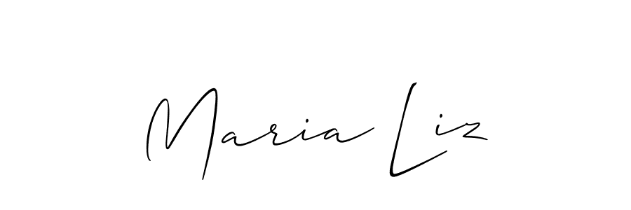 How to make Maria Liz signature? Allison_Script is a professional autograph style. Create handwritten signature for Maria Liz name. Maria Liz signature style 2 images and pictures png