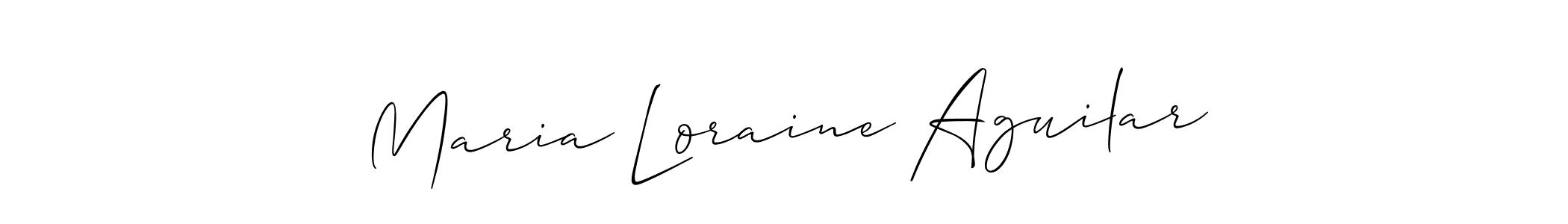 Make a short Maria Loraine Aguilar signature style. Manage your documents anywhere anytime using Allison_Script. Create and add eSignatures, submit forms, share and send files easily. Maria Loraine Aguilar signature style 2 images and pictures png