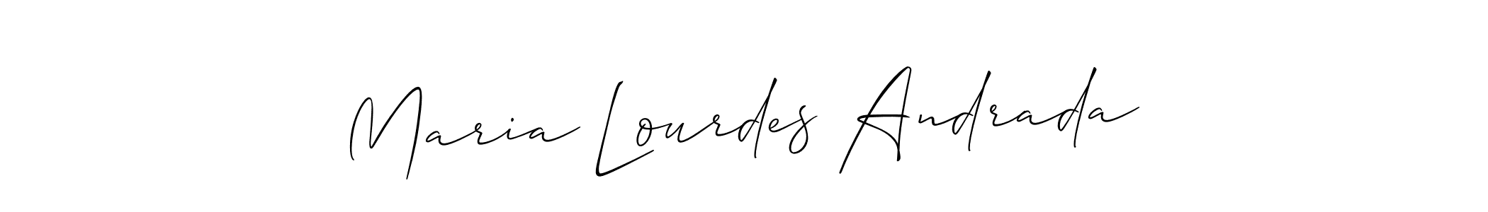 Create a beautiful signature design for name Maria Lourdes Andrada. With this signature (Allison_Script) fonts, you can make a handwritten signature for free. Maria Lourdes Andrada signature style 2 images and pictures png