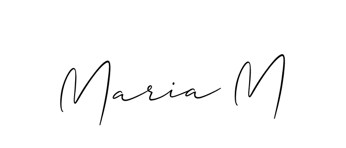 Use a signature maker to create a handwritten signature online. With this signature software, you can design (Allison_Script) your own signature for name Maria M. Maria M signature style 2 images and pictures png