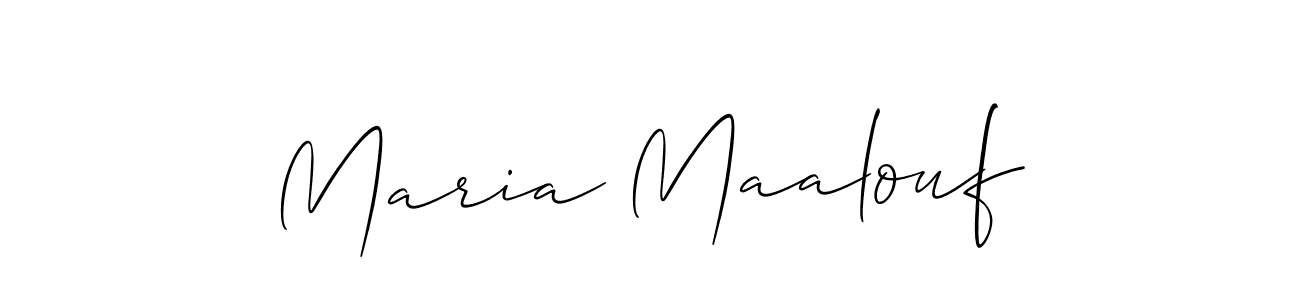 Maria Maalouf stylish signature style. Best Handwritten Sign (Allison_Script) for my name. Handwritten Signature Collection Ideas for my name Maria Maalouf. Maria Maalouf signature style 2 images and pictures png