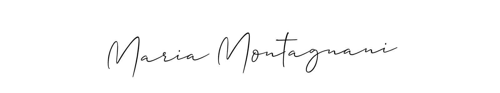 The best way (Allison_Script) to make a short signature is to pick only two or three words in your name. The name Maria Montagnani include a total of six letters. For converting this name. Maria Montagnani signature style 2 images and pictures png