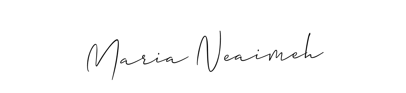How to Draw Maria Neaimeh signature style? Allison_Script is a latest design signature styles for name Maria Neaimeh. Maria Neaimeh signature style 2 images and pictures png