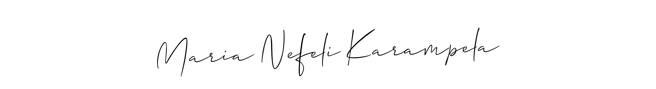 Similarly Allison_Script is the best handwritten signature design. Signature creator online .You can use it as an online autograph creator for name Maria Nefeli Karampela. Maria Nefeli Karampela signature style 2 images and pictures png