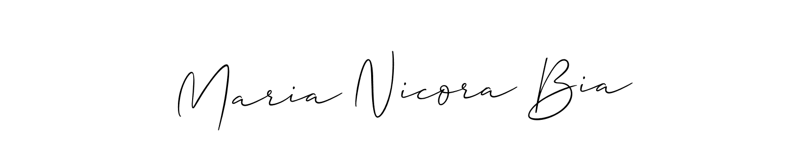 Maria Nicora Bia stylish signature style. Best Handwritten Sign (Allison_Script) for my name. Handwritten Signature Collection Ideas for my name Maria Nicora Bia. Maria Nicora Bia signature style 2 images and pictures png