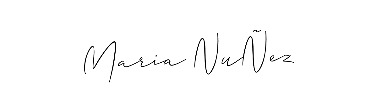 It looks lik you need a new signature style for name Maria NuÑez. Design unique handwritten (Allison_Script) signature with our free signature maker in just a few clicks. Maria NuÑez signature style 2 images and pictures png